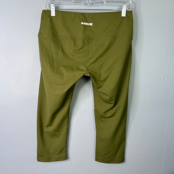 Ododos Cropped Olive Green Athletic Leggings Women's Size L Workout Yoga Gym - Picture 9 of 12